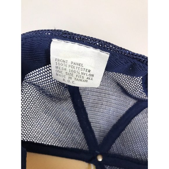 Vintage Seaworld Blue White Orca Killer Whale Patch Mesh Snapback Trucker Hat - Picture 9 of 9